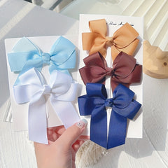 4pcs Bow Ribbon Hair Clips for Girls