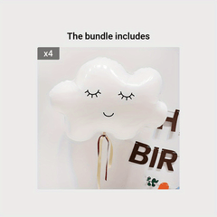 1PCS Cloud Balloon Closed Eye Smile Aluminum Film Cloud Balloon