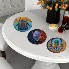 Animal Pattern Diamond Painted Coasters Set for Adults Kids Beginners