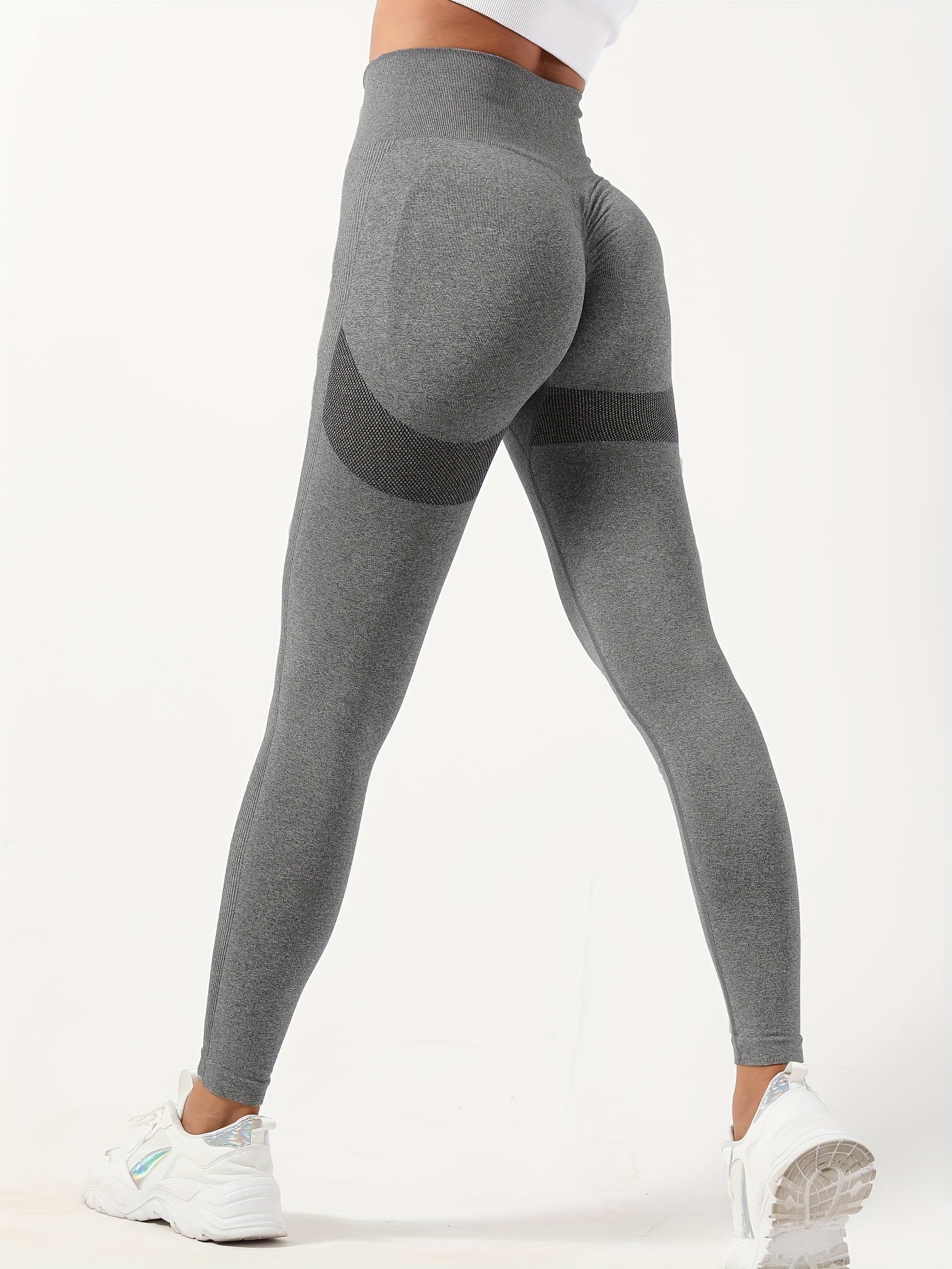 Seamless Butt Lifting Yoga Pants Wide Waistband Soft Leggings