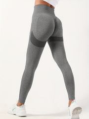 Seamless Butt Lifting Yoga Pants Wide Waistband Soft Leggings