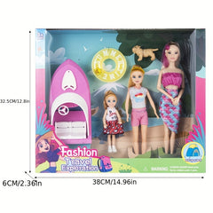 Doll Playset Outdoor Yacht Fast Boats Swim Ring Accessories Giftbox