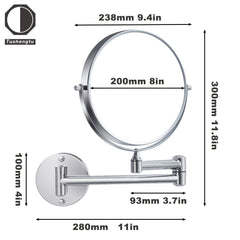 Wall Mounted Makeup Vanity Mirror Bathroom Shaving Mirror 10X Magnification