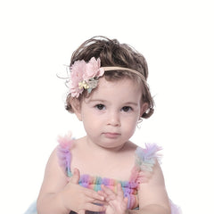 Soft Flowers Elastic Hairbands Headband Hair Accessories For Girls Baby Kids