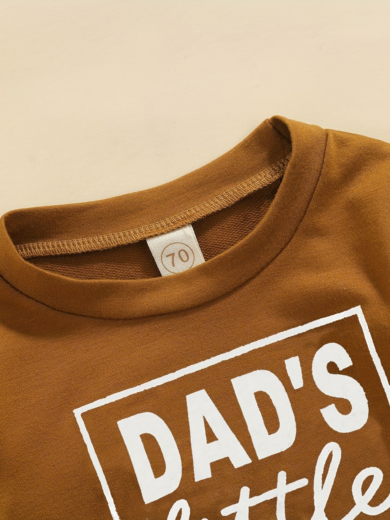 Boy's Long Sleeve Sweatshirt DAD'S Little BABE Toddler Baby Casual Tops