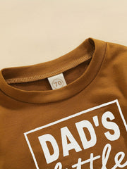 Boy's Long Sleeve Sweatshirt DAD'S Little BABE Toddler Baby Casual Tops