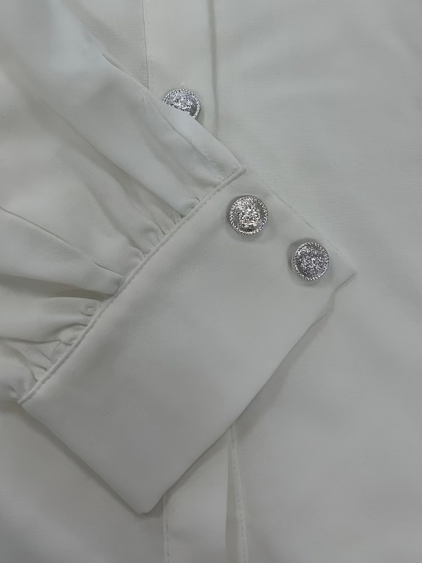  Lantern Sleeve Button Up Blouse