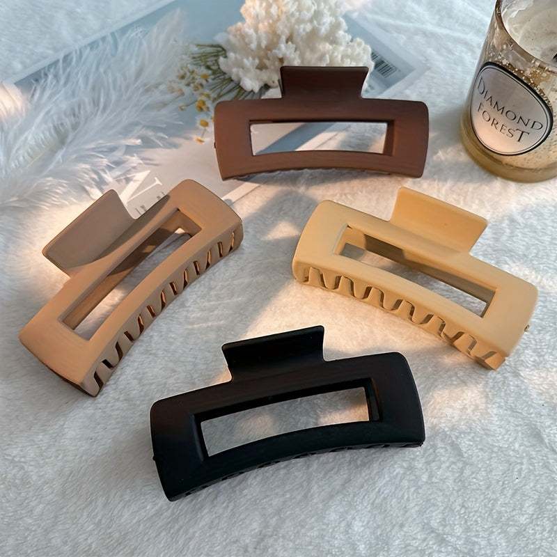 Geometric Hair Claw Clip Acrylic Matte Banana Clip