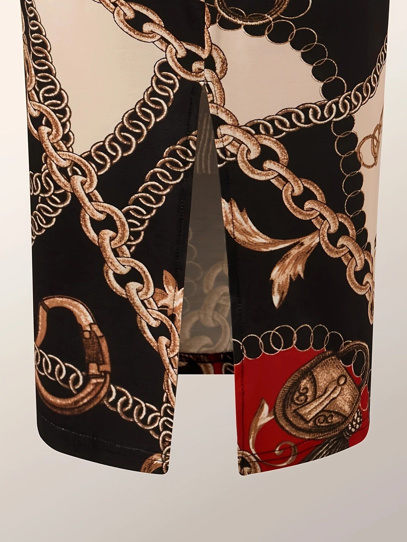 Women's Plus Baroque Print Cardigan & Tube Dress Set