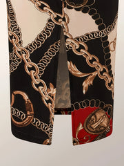 Women's Plus Baroque Print Cardigan & Tube Dress Set