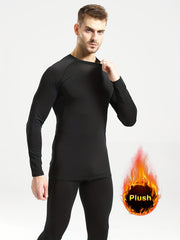 Men's Thermal Long Sleeve T-shirt & Pants Set Quick Dry Fitness Outfit