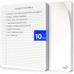 AMIBOX Dry Erase Notebook College Ruled Lined Board - Homeschool & Classroom Sup
