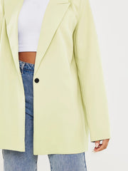  Women's Solid Long Sleeve Workwear Blazer