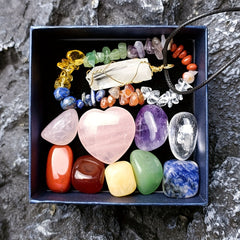 Chakra Crystal Healing Chip Gemstone Bracelet Necklace