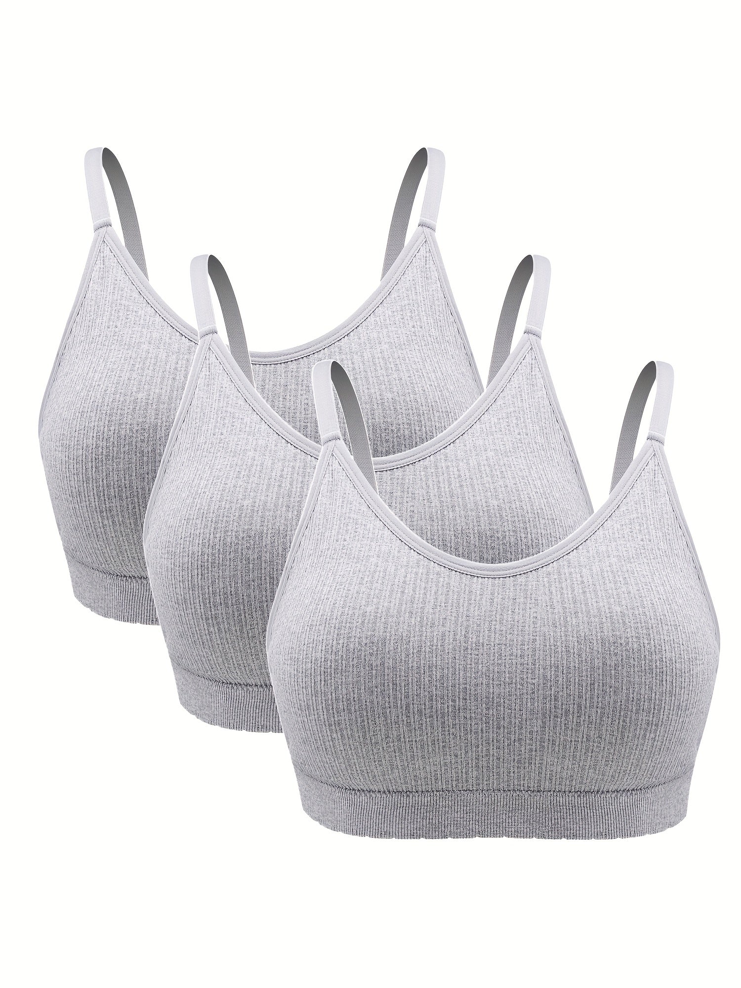 3 Pack Plus Size Seamless Sports Bra Set