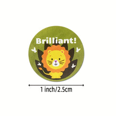 Animal Reward Stickers Adhesive Card Decorative Labels