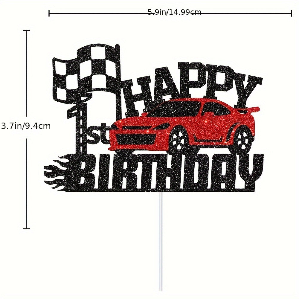 Car Club Birthday Cake Insert, Party Cake Decoration