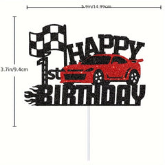 Car Club Birthday Cake Insert, Party Cake Decoration