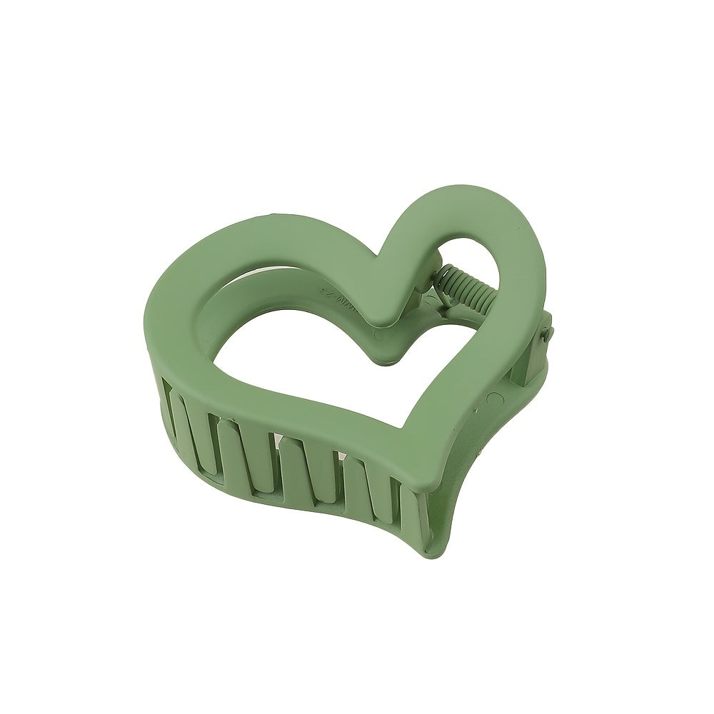 2pcs Solid Love Hair Claw Shark Claw Hair Accessory