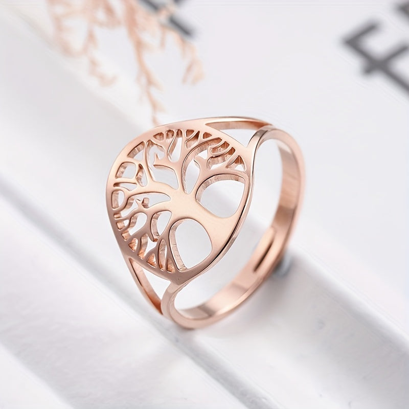 Tree Of Life Adjustable Ring Viking Stainless Steel Finger Rings