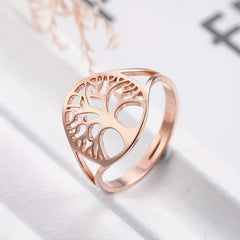 Tree Of Life Adjustable Ring Viking Stainless Steel Finger Rings