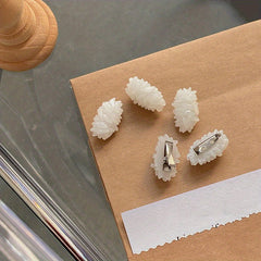 2pcs Rice Pattern Side Clip Bangs Clip Funny Duck Billed Clip Hair Accessories