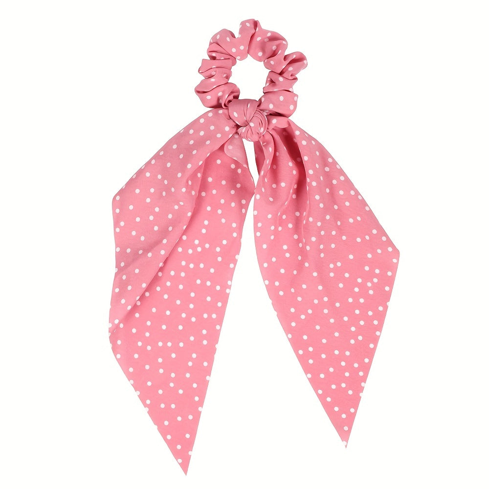 Boho Polka Dot Pattern Scarf Scrunchies Hair Tie Hair Rope Hair Scarves