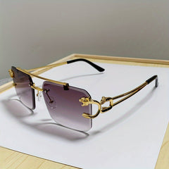 Tiger Rimless Sunglasses Aviator UV400 Sun Shades