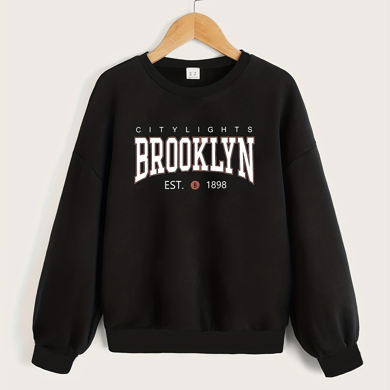 Girls' Brooklyn Graphic Long Sleeve Sweatshirt Round Neck Pullover Spring Fall