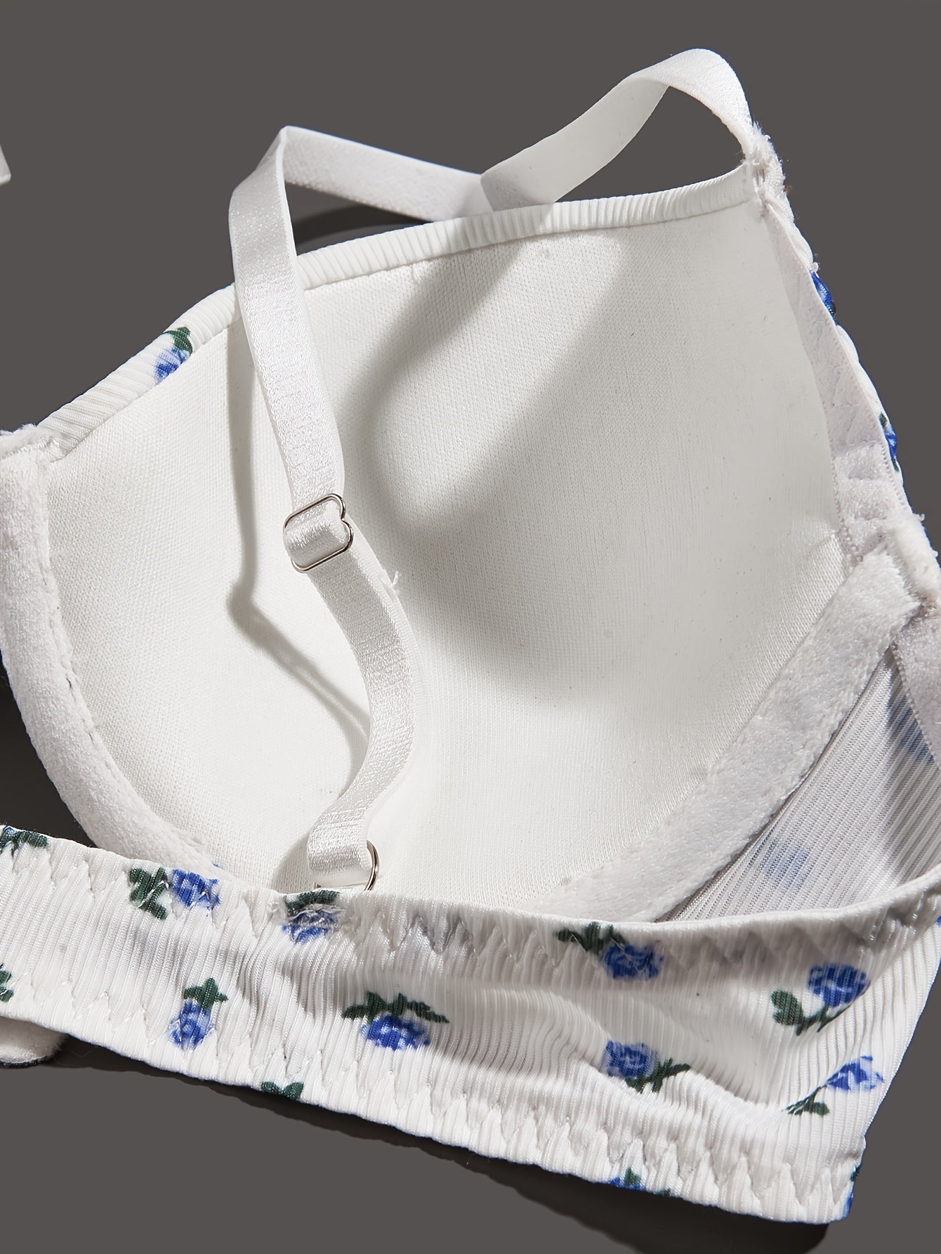Floral Print Push Up Bra & Panties Set