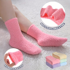 5 Pairs Women's Winter Fuzzy Socks Cozy Fluffy Warm Slipper Socks