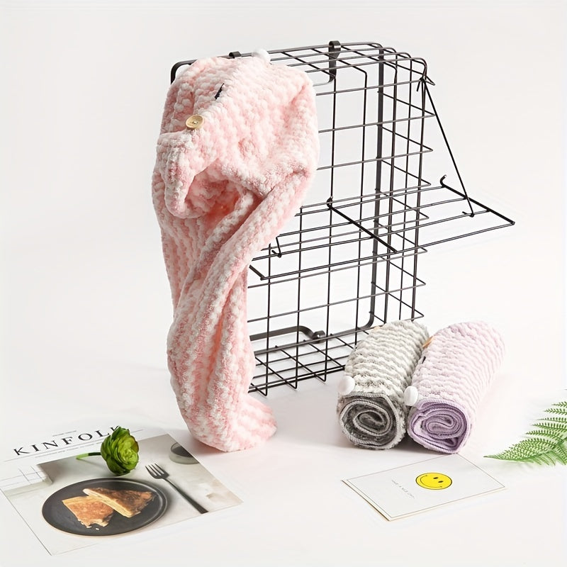 Soft Microfiber Hair Drying Cap Towel Absorbent Quick-drying Shower Cap