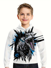 Kids T-Rex 3D Print Hoodie Street Wear