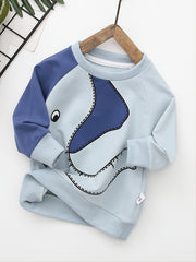 Boys Elephant Print Long Sleeve Sweatshirt