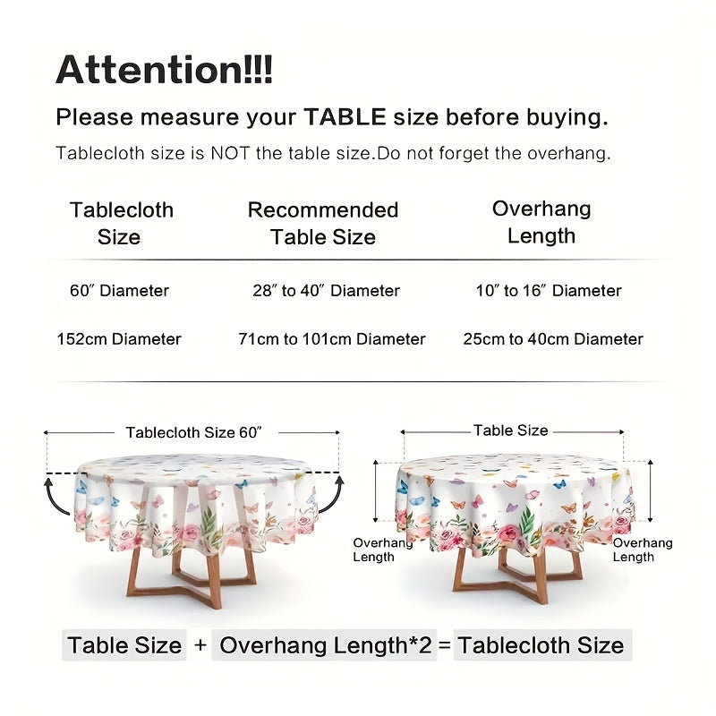 Waterproof Retro Flower Tablecloth for Outdoor Parties & Weddings