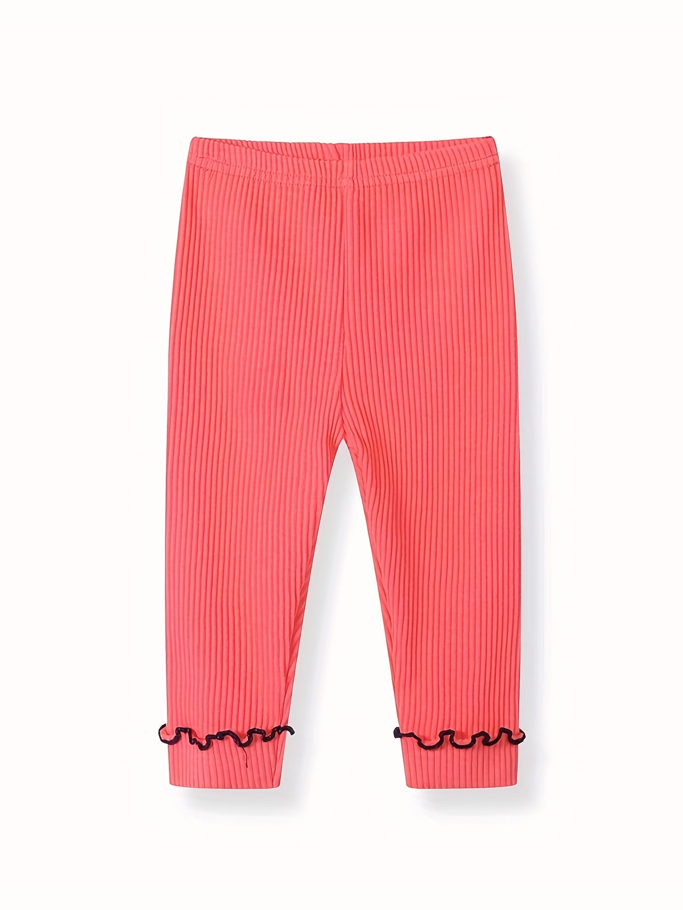 Baby Ribbed Knit Cotton Leggings, Fall Winter Pants