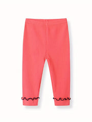 Baby Ribbed Knit Cotton Leggings, Fall Winter Pants