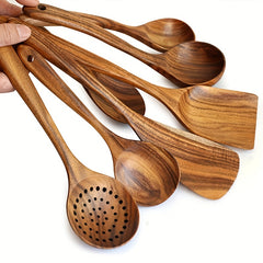 Wooden Cooking Utensils Non-stick Spatula Frying Shovel Kitchenware Set