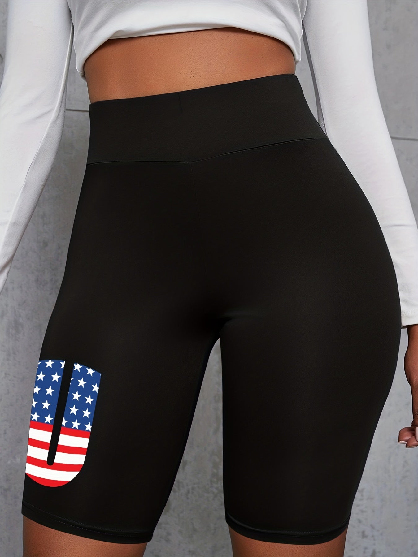  Independence Casual Shorts High Rise Biker Shorts