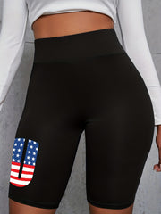  Independence Casual Shorts High Rise Biker Shorts