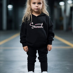 OERYUI Girls Boys SWEET Print Hoodies Pants Set For Spring Fall