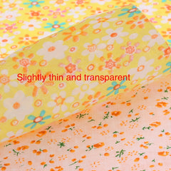 7pcs Orange Series Cotton Cloth Quilting Sewing Patchwork DIY Cloth