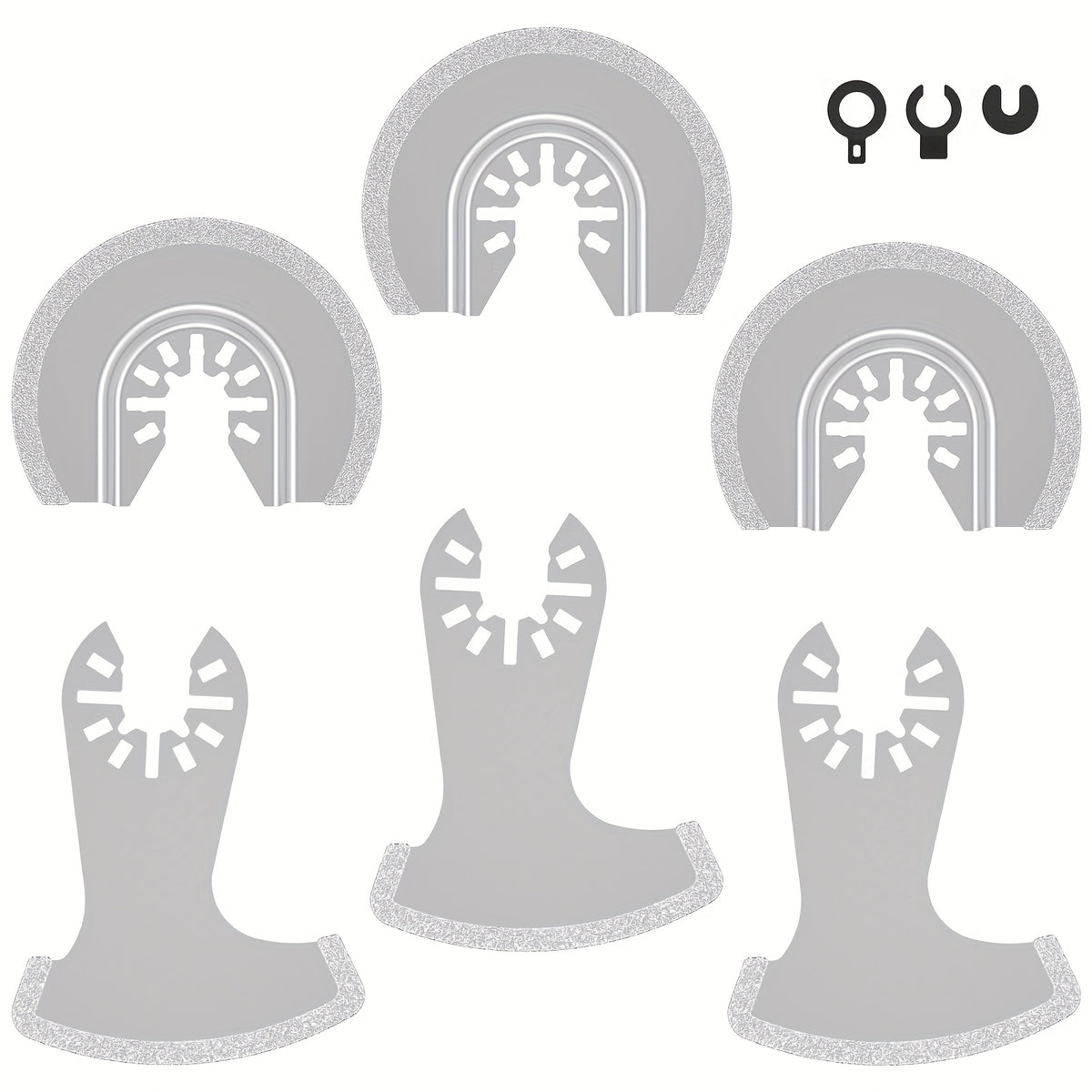 6pcs Diamond Oscillating Tool Blade Set for Grout Removal