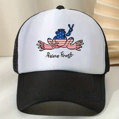 Unisex Sunshade Frog Print Baseball Cap
