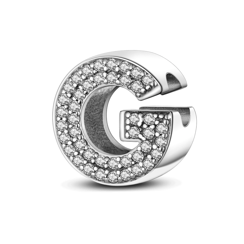 Letter LOVE Zircon Charm Bead Pendant for DIY Bracelet Ladies Jewelry Gift