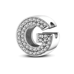 Letter LOVE Zircon Charm Bead Pendant for DIY Bracelet Ladies Jewelry Gift