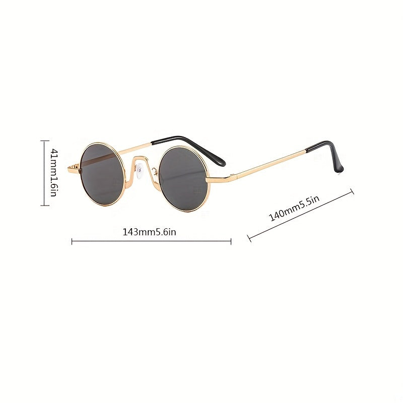 Retro Hip Hop Sunglasses Small Round Frame Funny Shades