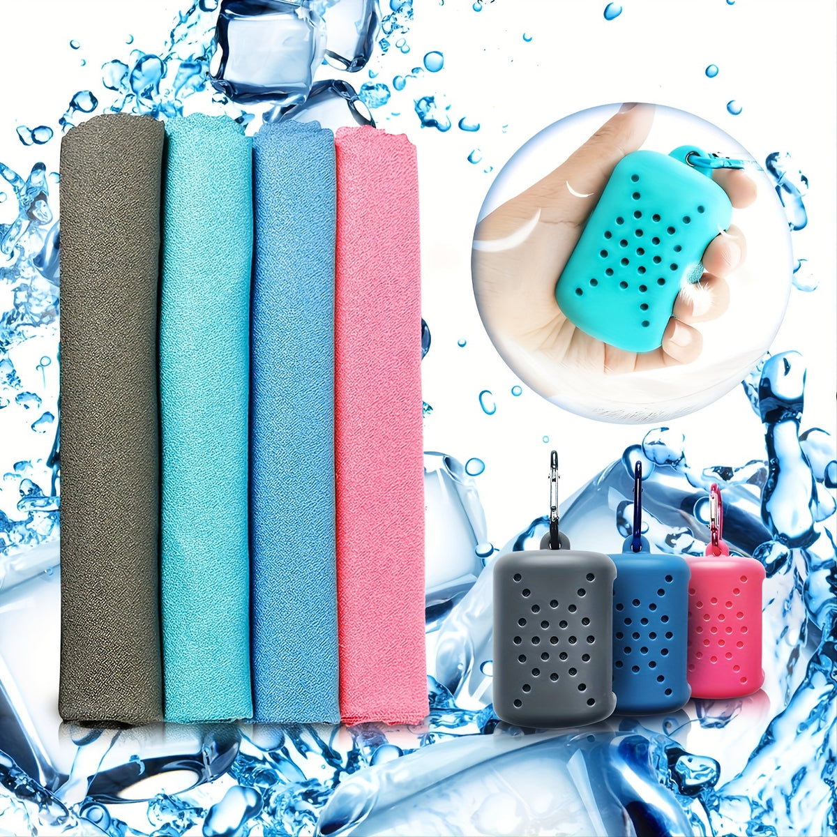 Portable Quick Dry Microfiber Towel Set 4 Colors Camping Gym Yoga Traveling