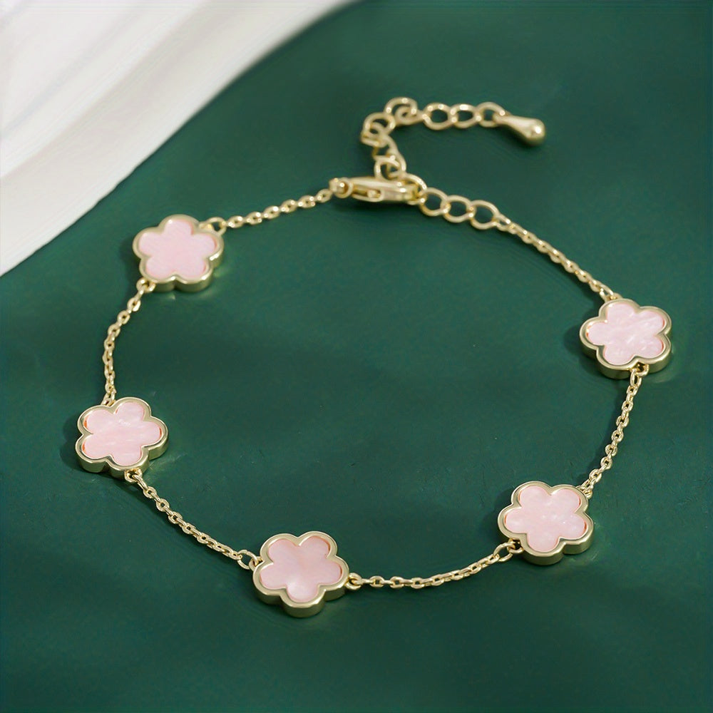 Ladies Flower Copper Bracelet Birthday Gift