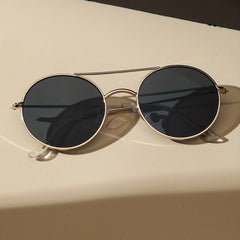 Retro Round Metal Sunglasses UV400 for Driving Beach Travel